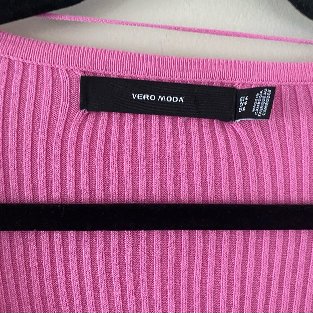 Vero Moda Pink Ribbed Cardigan - Picture 4 of 7